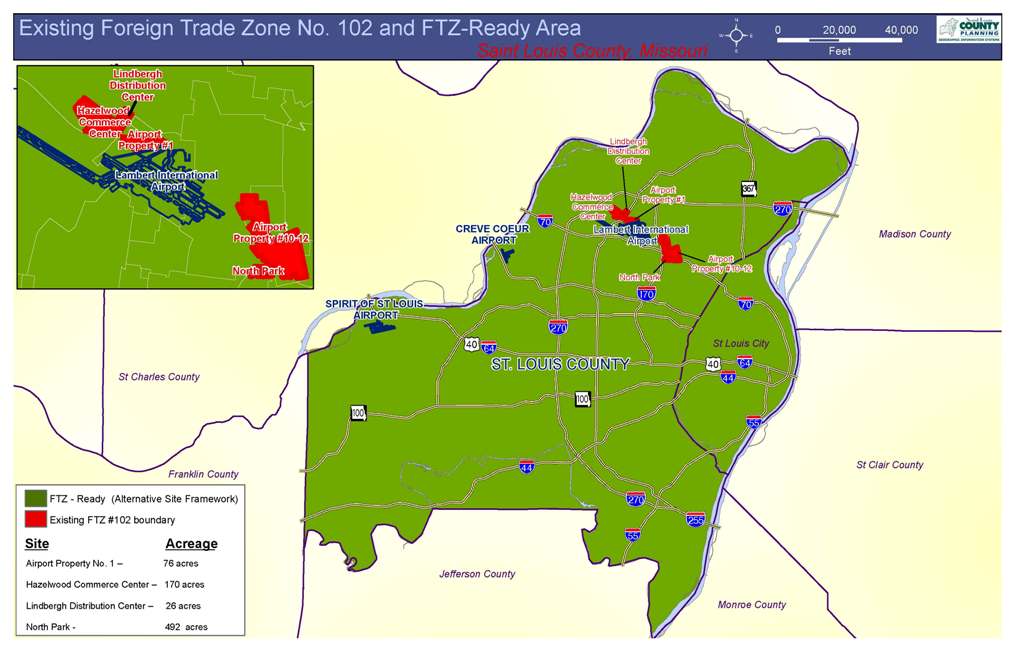 FTZ map - St. Louis Economic Development Partnership