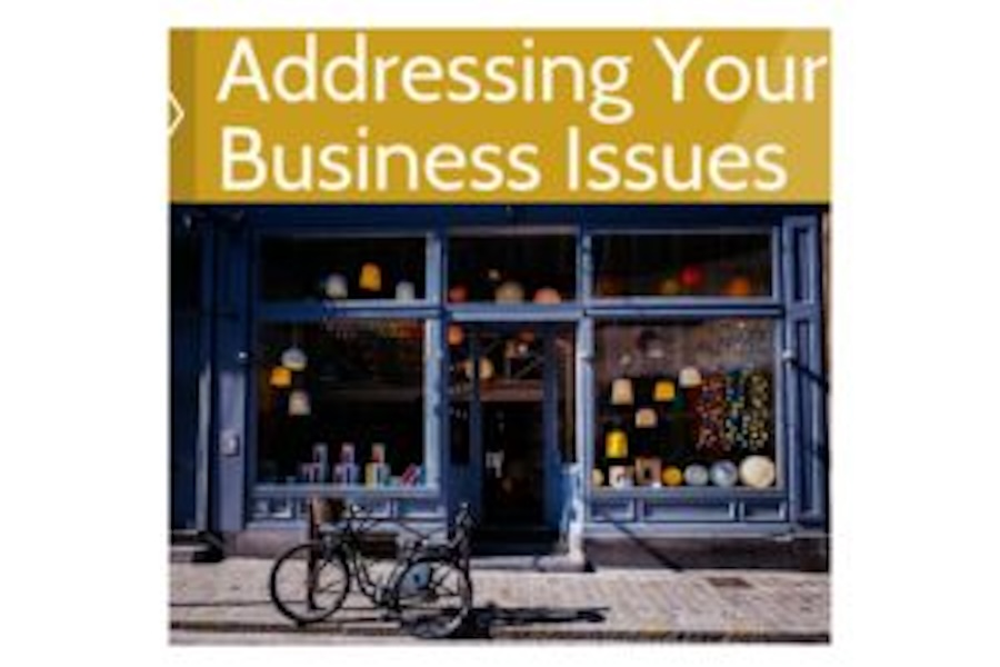 a storefront business that says addressing your business issues