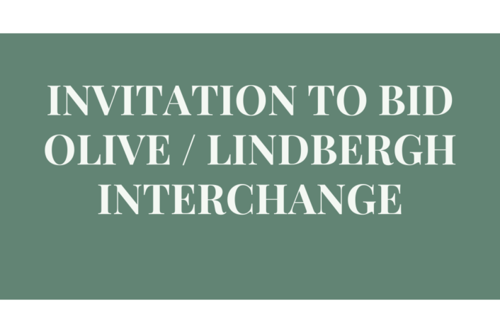 INVITATION TO BID OLIVE / LINDBERGH INTERCHANGE