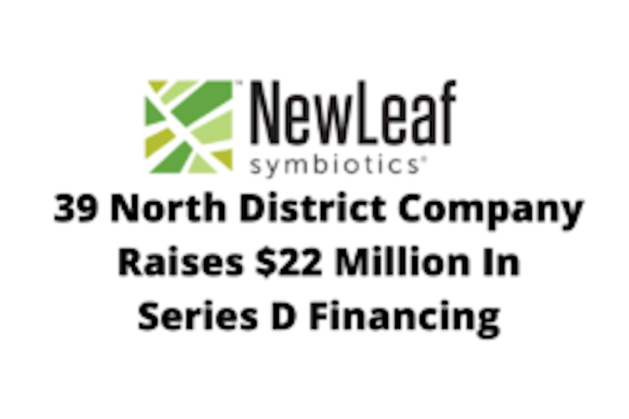 New Leaf symbiotics logo 39 North District Company Raises $22 Million in Series D financing