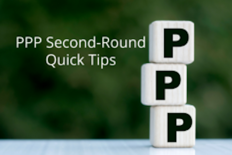 Blocks that spell PPP that says PPP Second-Round Quick Tips