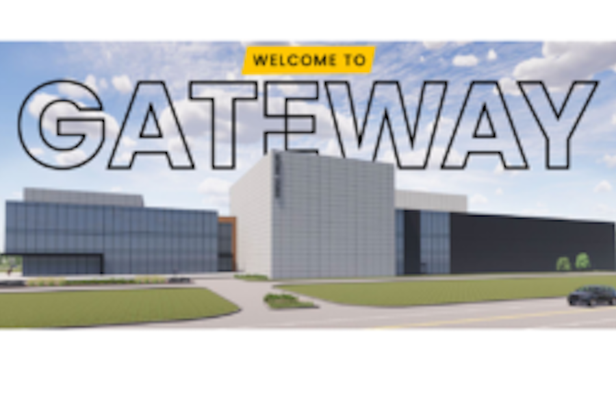 Image of buildings that says Welcome to Gateway