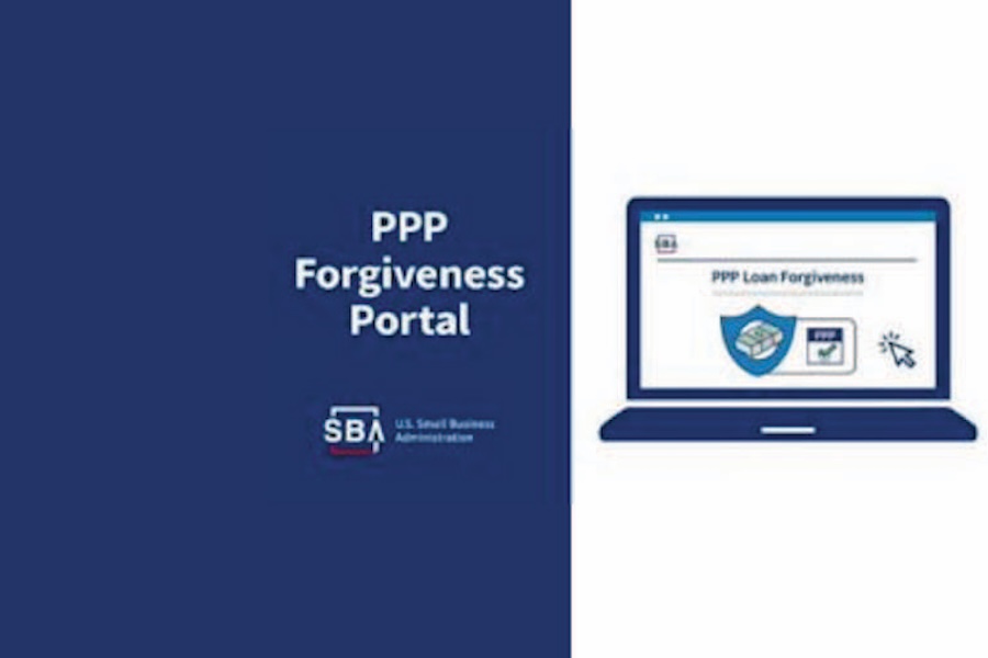 PPP forgiveness Portal with a computer Icon