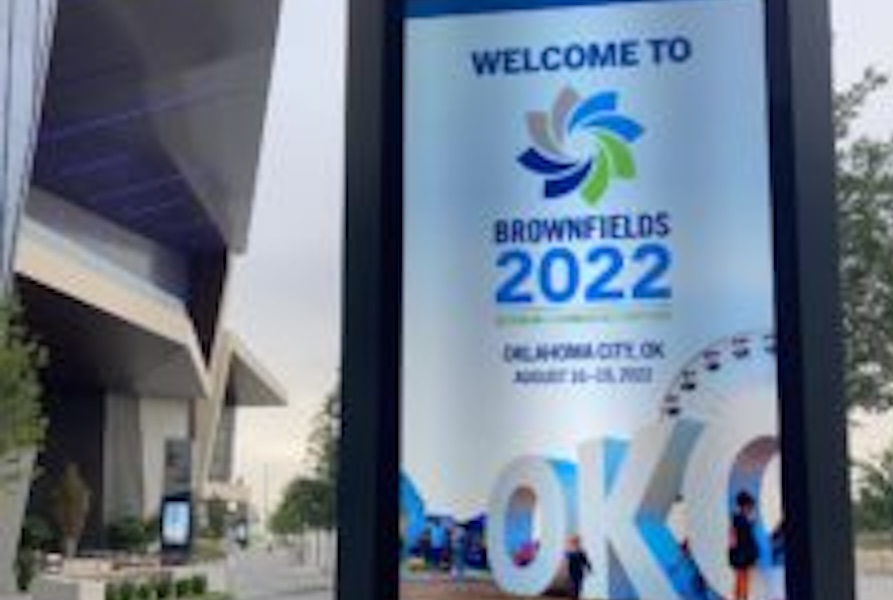Image of a sign that says Brownfields 2022