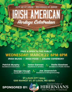 Flyer for Irish American Heritage Celebration