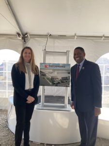 L to R: Michelle Stuckey, VP Business Development and Rodney Crim, CEO and President, St. Louis Economic Development Partnership stand together