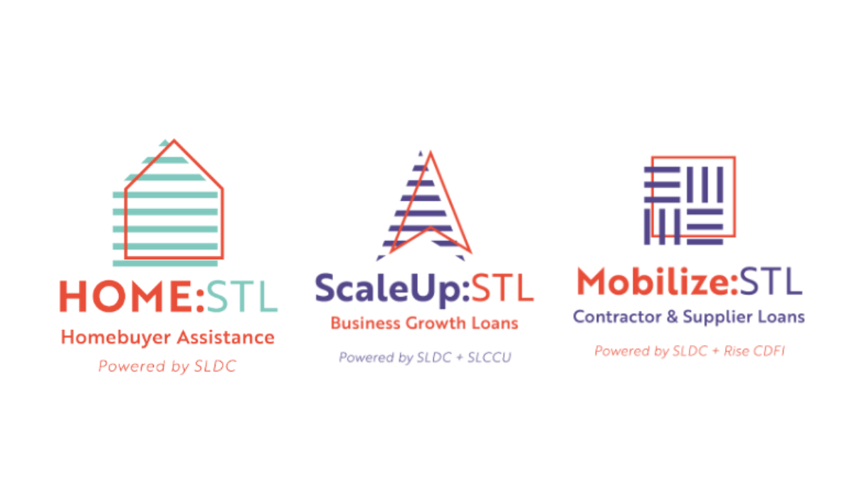 3 logos of HOMESTL, SCALEUPSTL, and MOBILIZESTL in a line