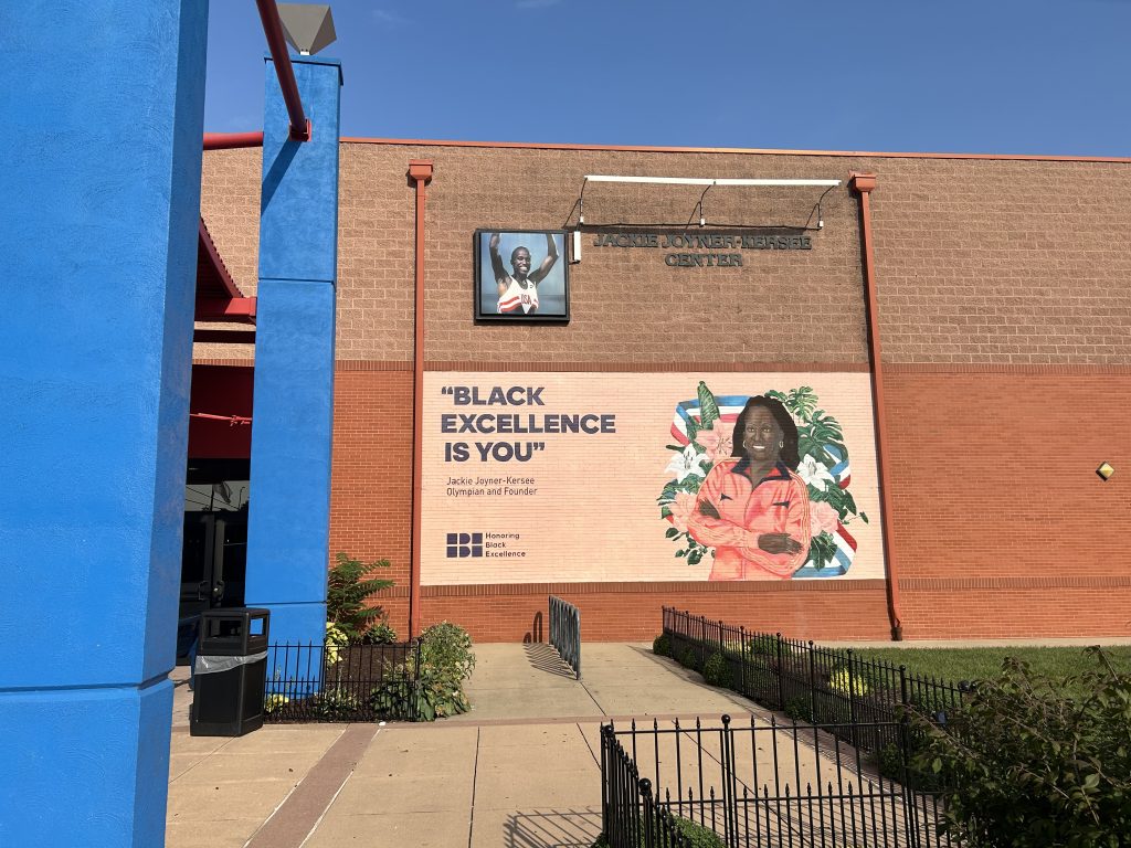 Mural on the side of a building