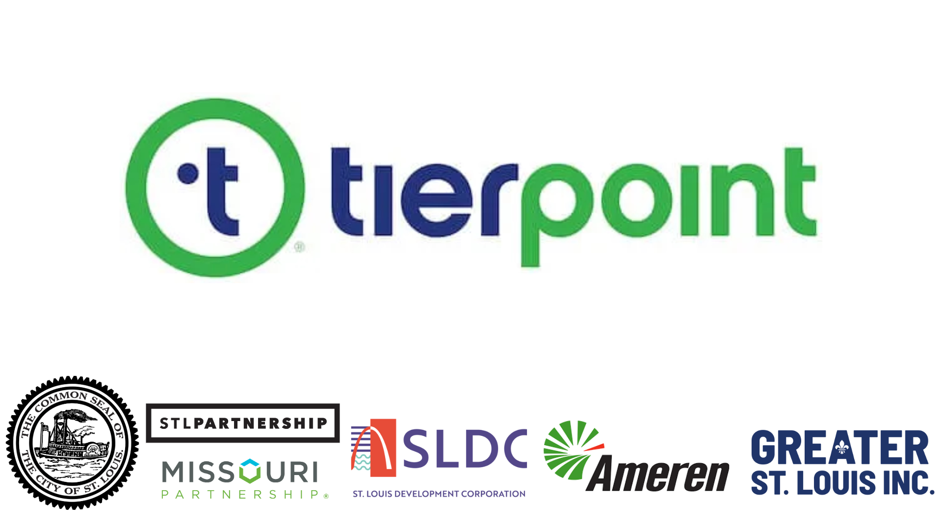 Logos of STL Partnership, Ameren Missouri, City of St. Louis , Greater St. Louis, Inc., Missouri Partnership,  and St. Louis Development Corporation.