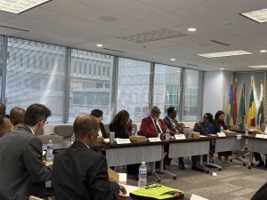 People sit at a conference table