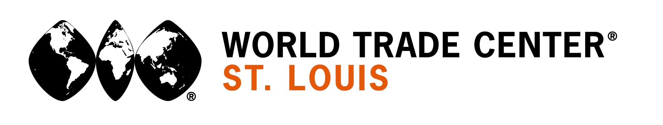 Horizontal Orange and Black STL WTC new Logo