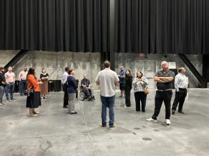 tour group inside rehearsal space