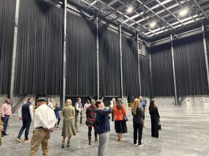 tour group inside large room